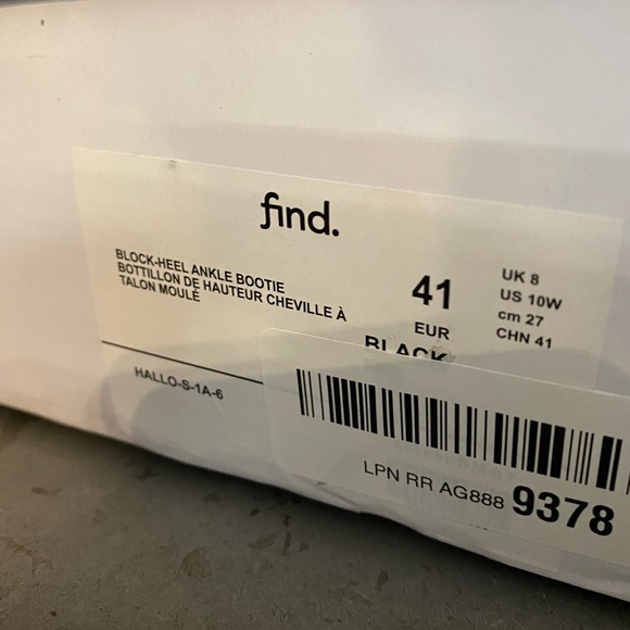 Find, Block Heel Ankle Bootie, Black sz10w New! - Picture 6 of 6